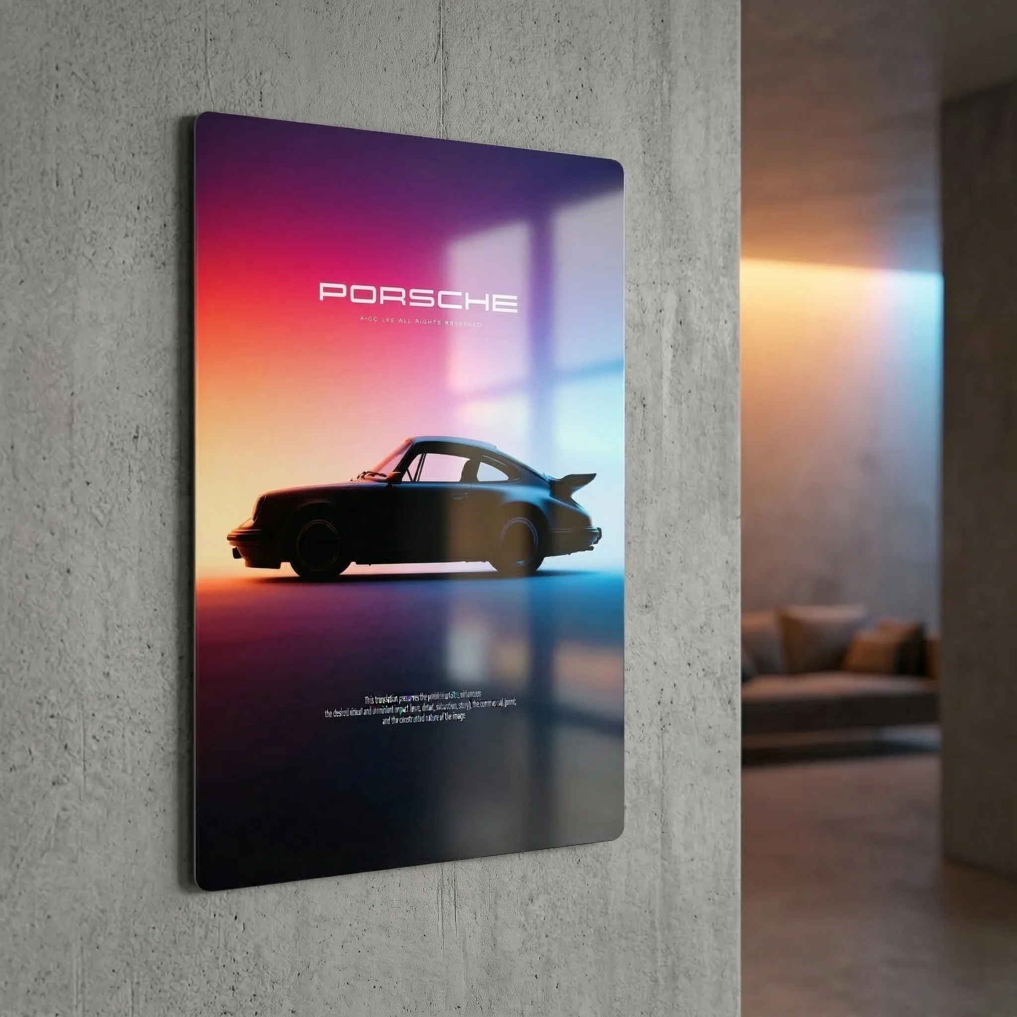 Постер Porsche на металле